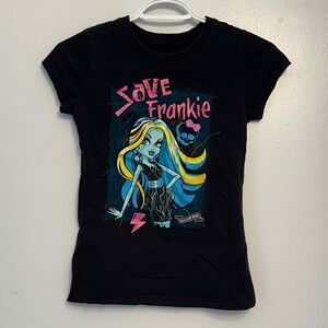 Monster High Save Frankie Black Kids T-Shirt